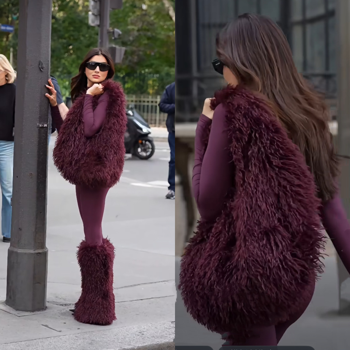 Half Moon Bag Suede - Luxury Fluffy Tote Women Shoulder Bag