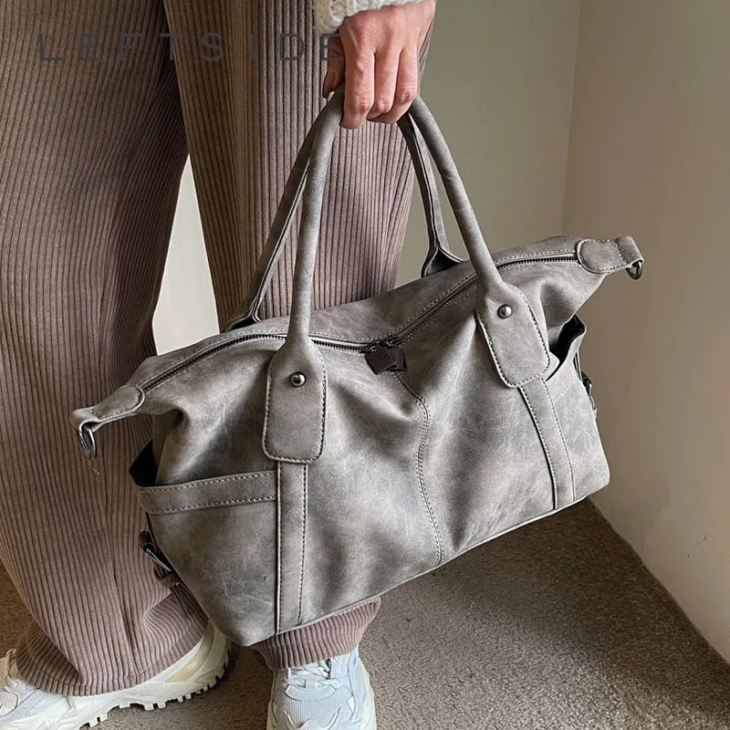 Luxury Bags Vip - LEFTSIDE Retro Design PU Leather Shoulder