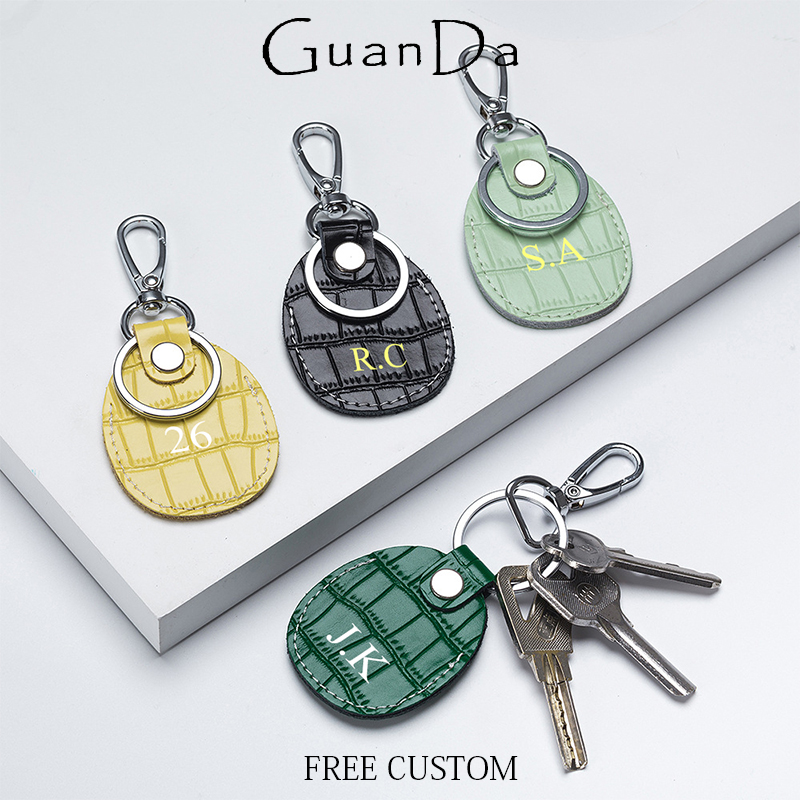 Luxury Bags China Wholesale - Luxury Crocodile Leather Pattern Kaychain Custom